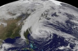 Hurricane Sandy courtesy of NASA